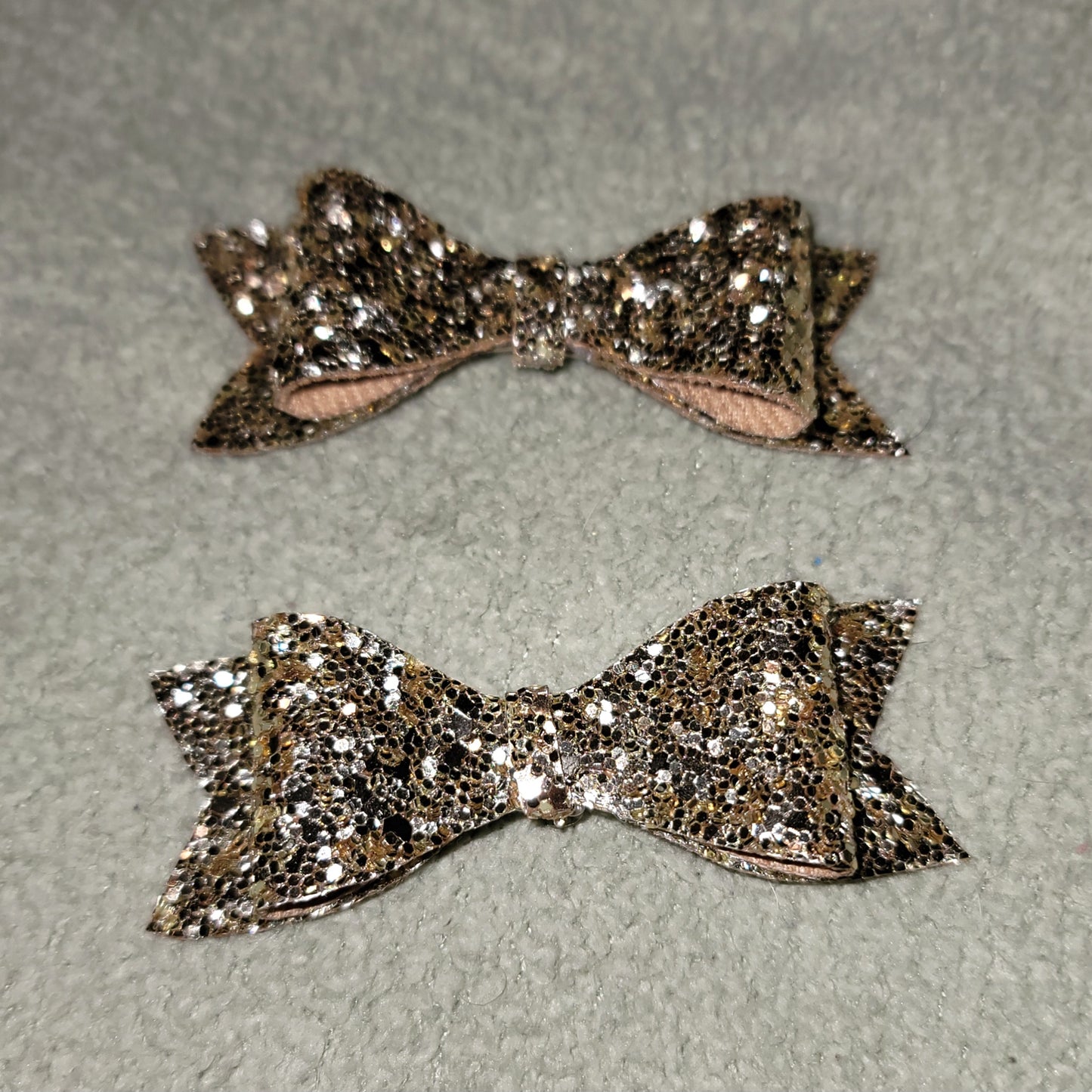 Gold Glitter Mini Bow Set