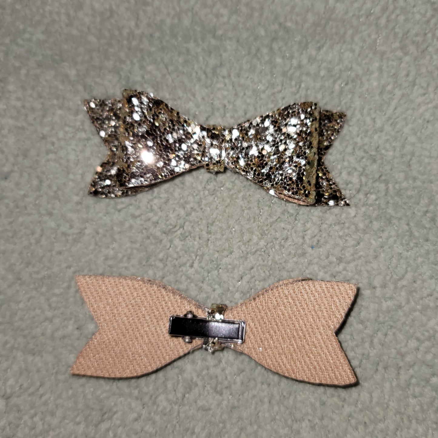 Gold Glitter Mini Bow Set