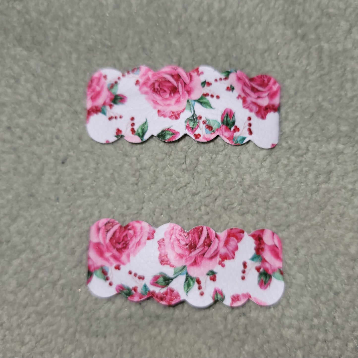 Rose Print Snap Clip Set