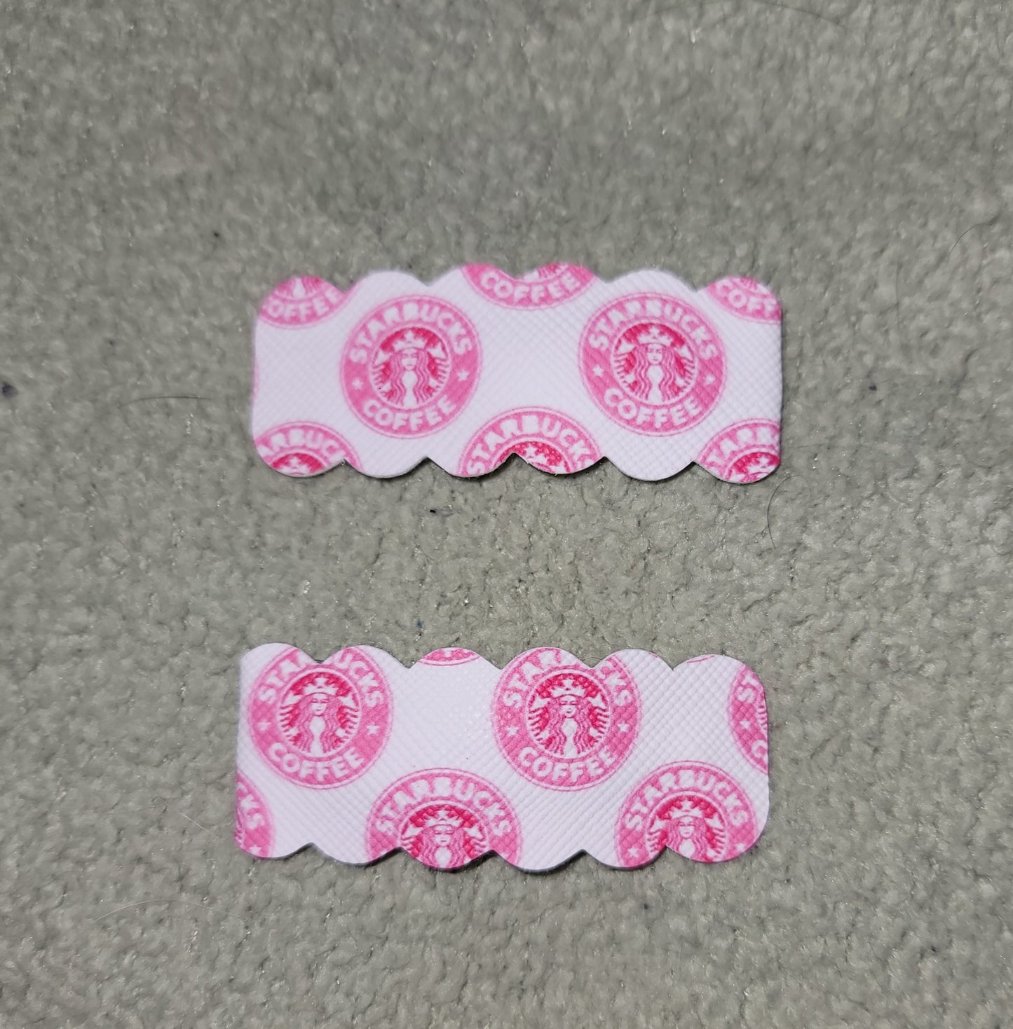 Pink Starbucks Snap Clip Set
