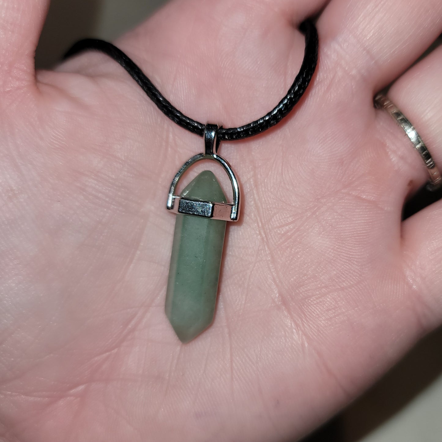 Green Adventurine Double Point Pendant