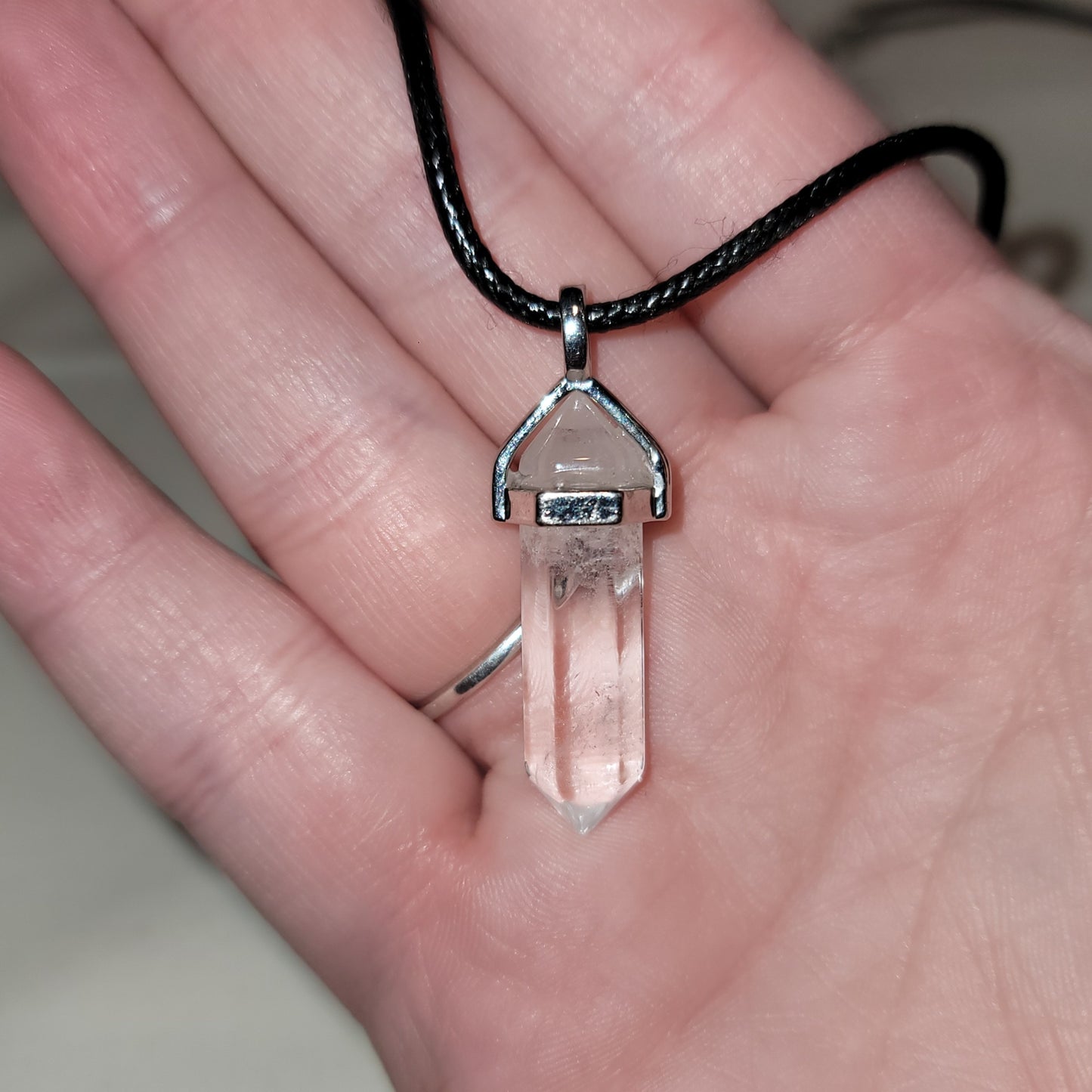 Clear Quartz Double Point Pendant