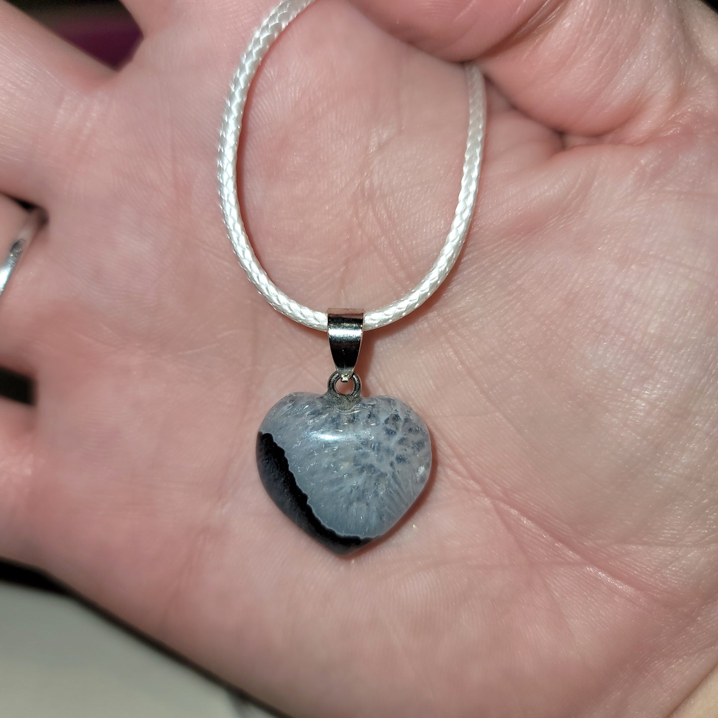 Black Sardonx Heart Necklace