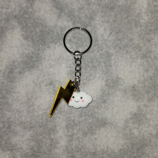 Cloud & Lightning Keychain