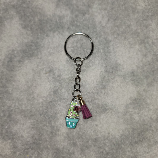 Cactus & Mini Tassel Keychain