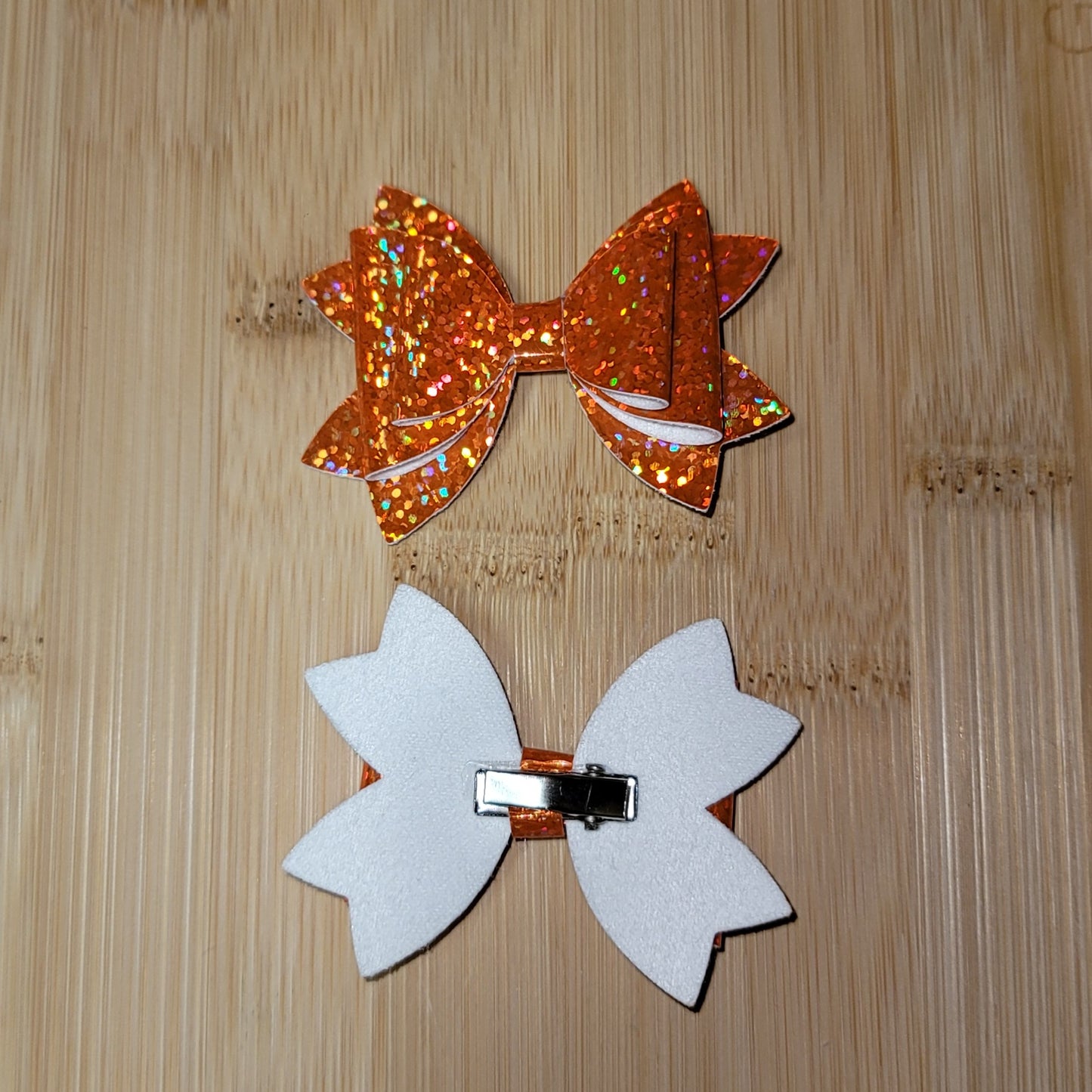 Orange Holographic Lou Lou Bow Set