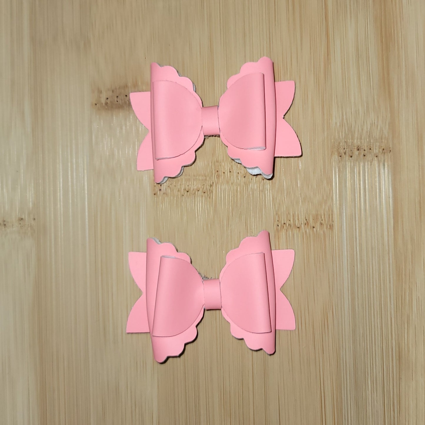 Neon Coral Piggy Bow Set