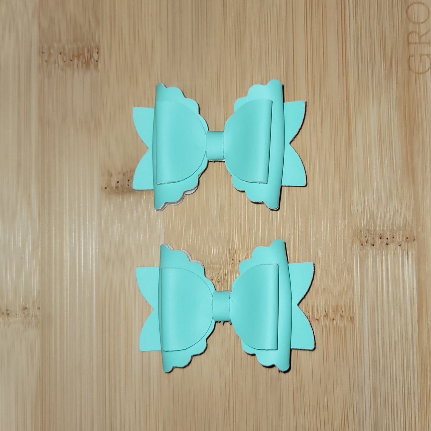 Pastel Blue Piggy Bow Set