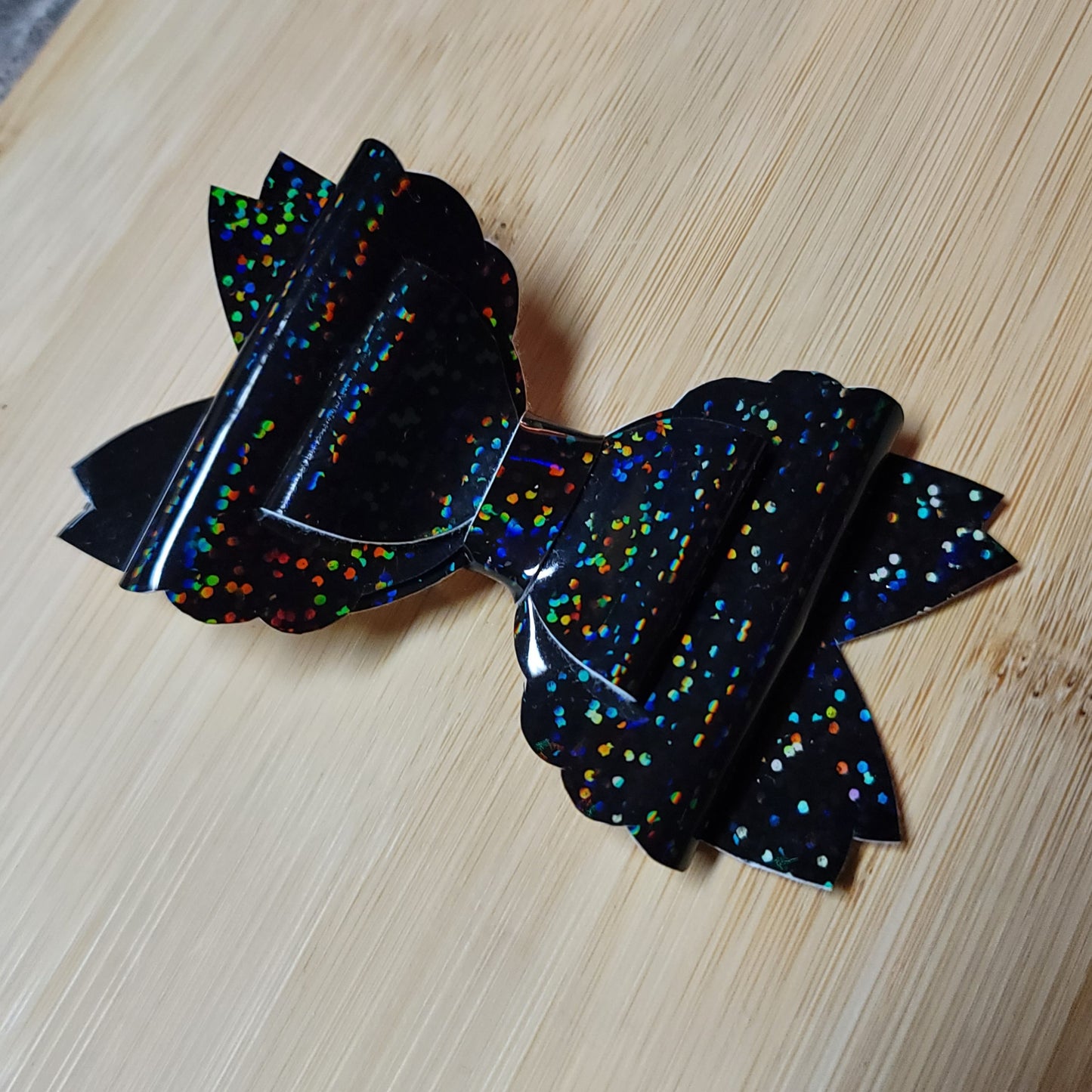Black Holographic Bailey Bow