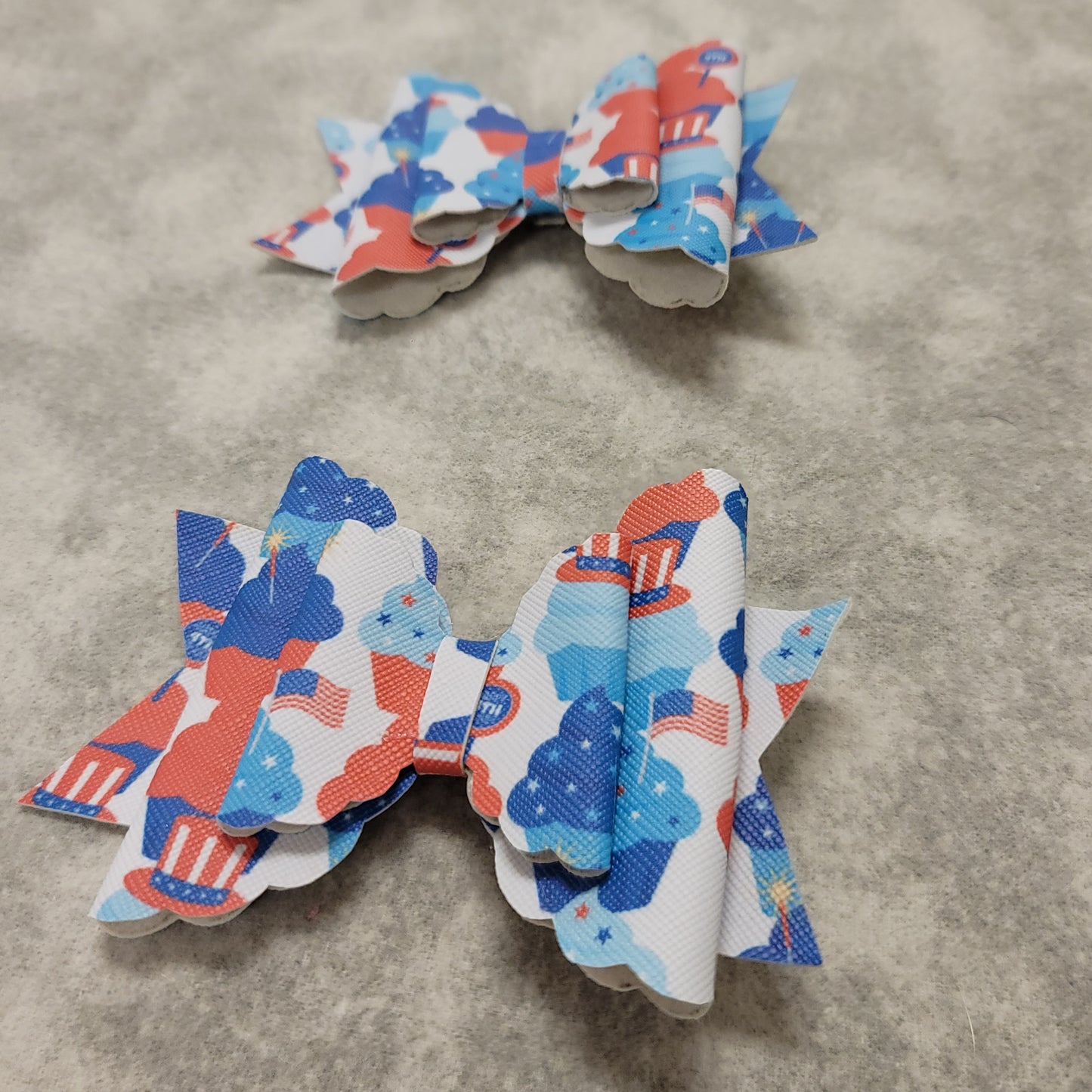 Red, White & Blue Cupcake Large Bow