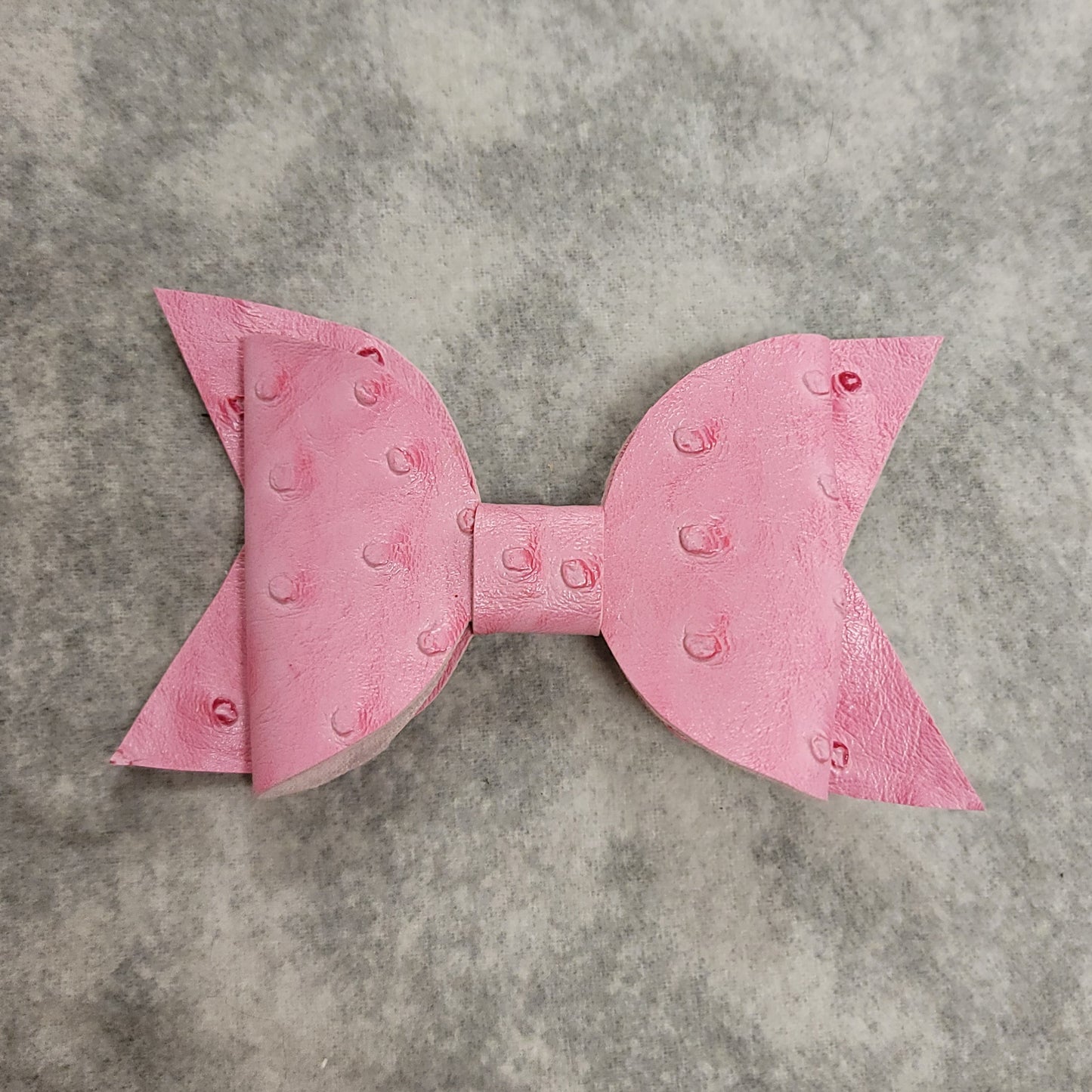 Pink Ostrich Print Large Bow
