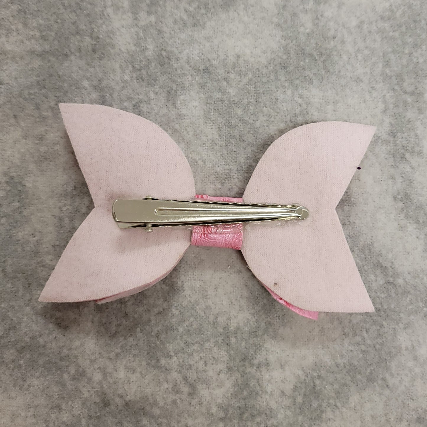 Pink Ostrich Print Large Bow