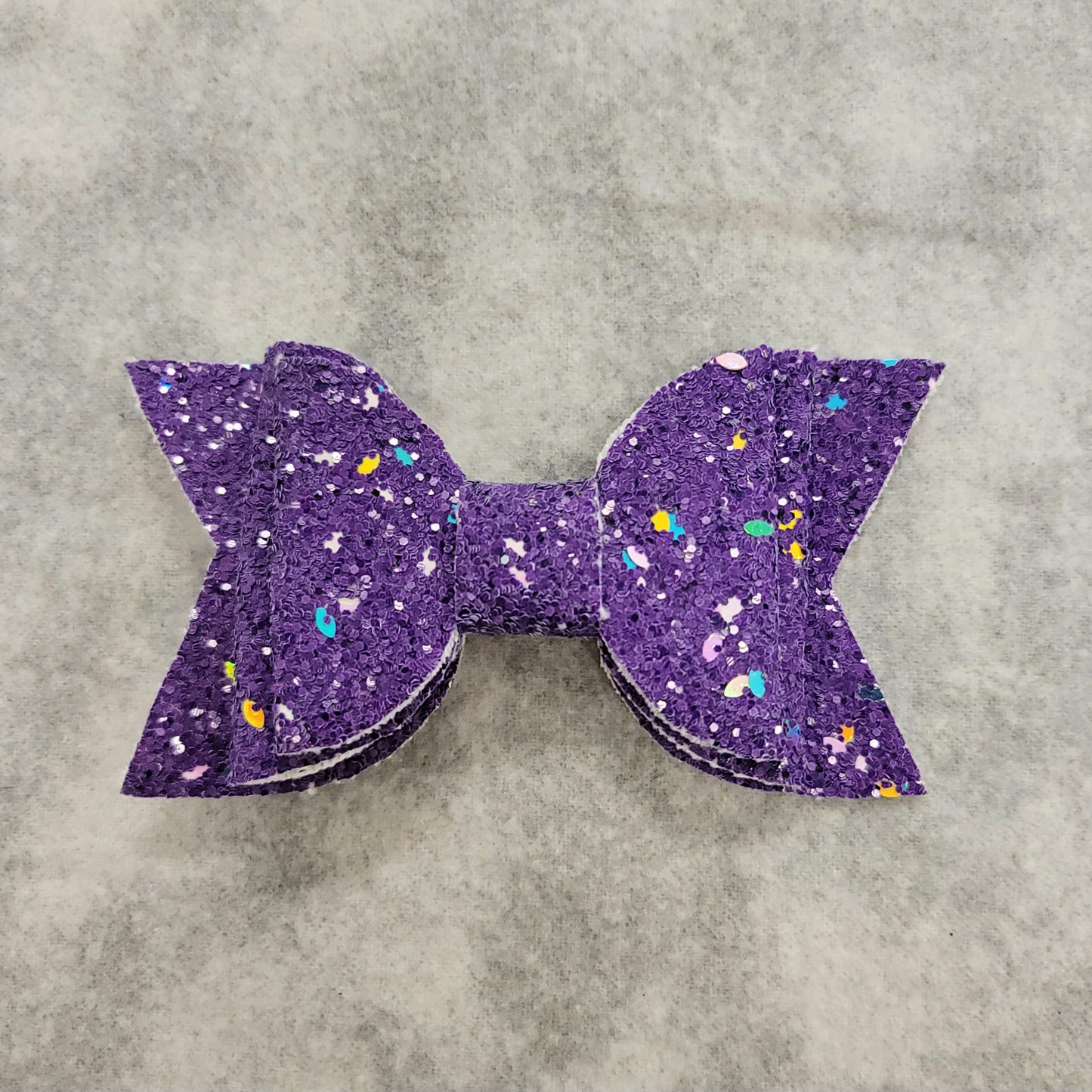 Purple Multicolor Glitter Large Bow