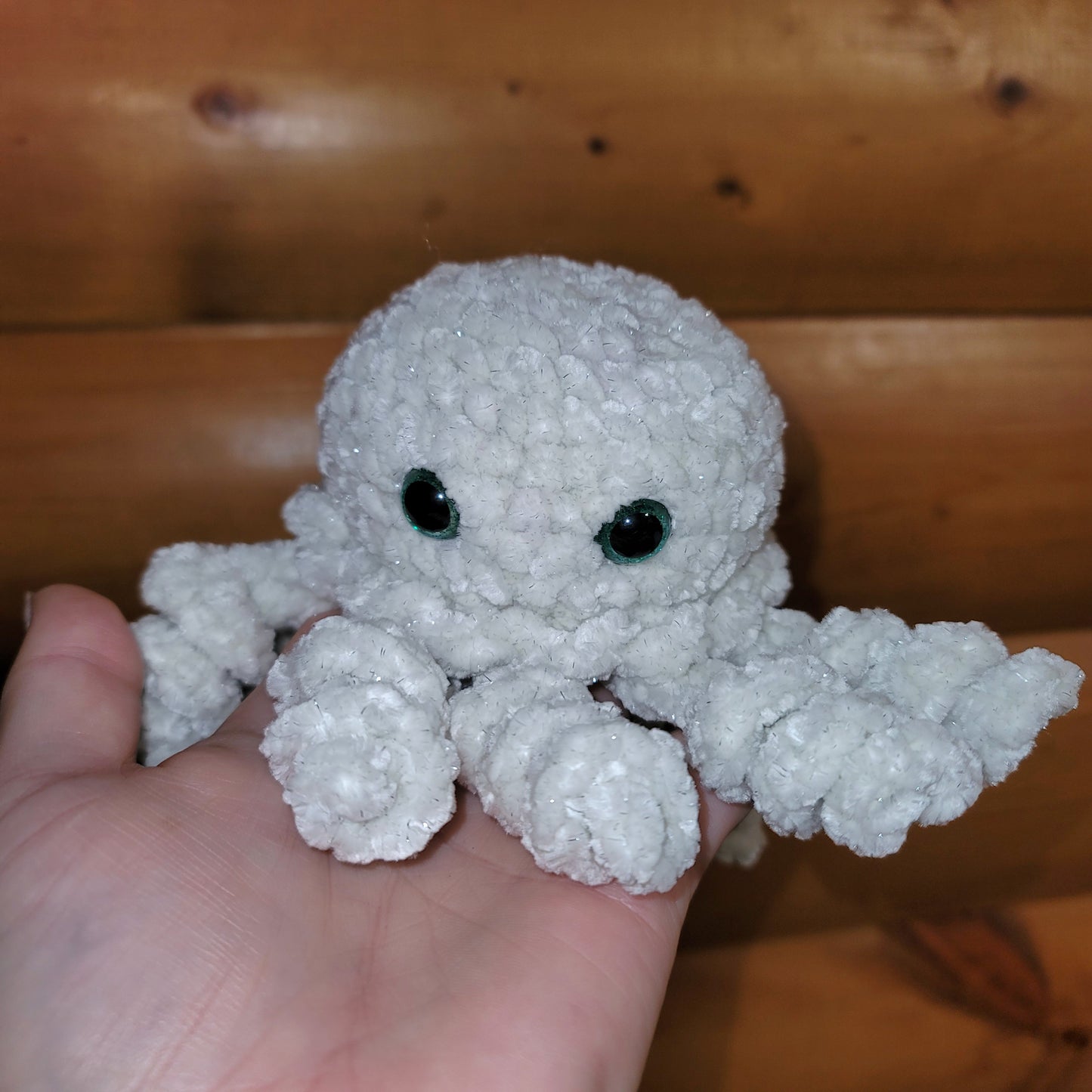 White Sparkly Velvet Jellyfish
