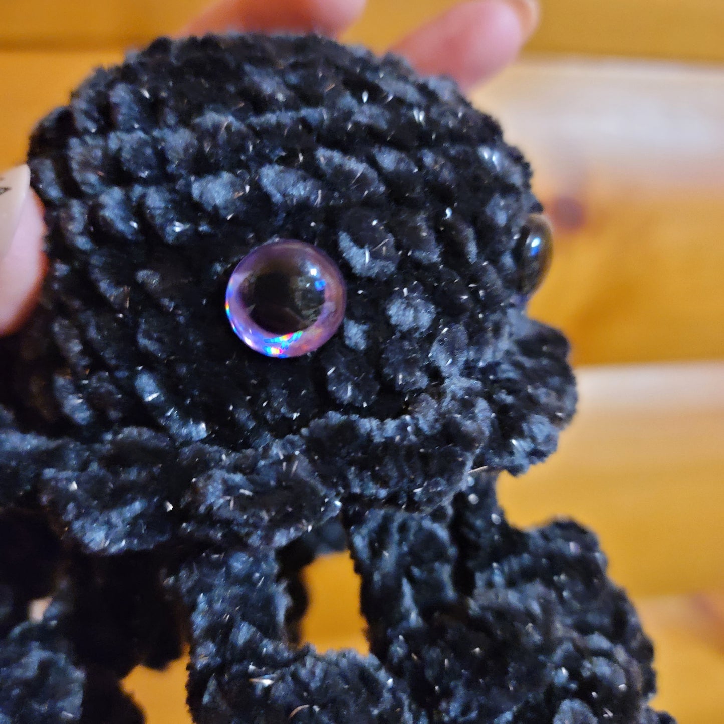 Black Sparkly Velvet Jellyfish