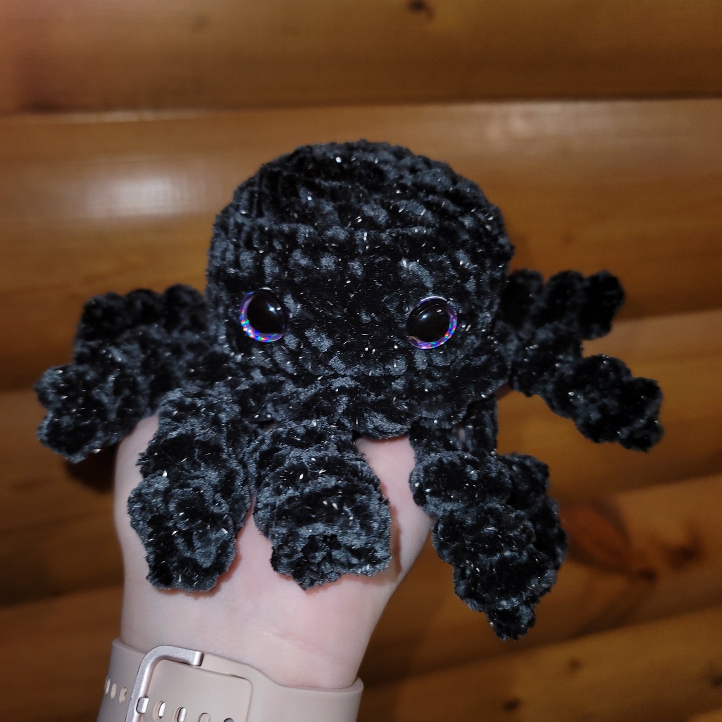 Black Sparkly Velvet Jellyfish