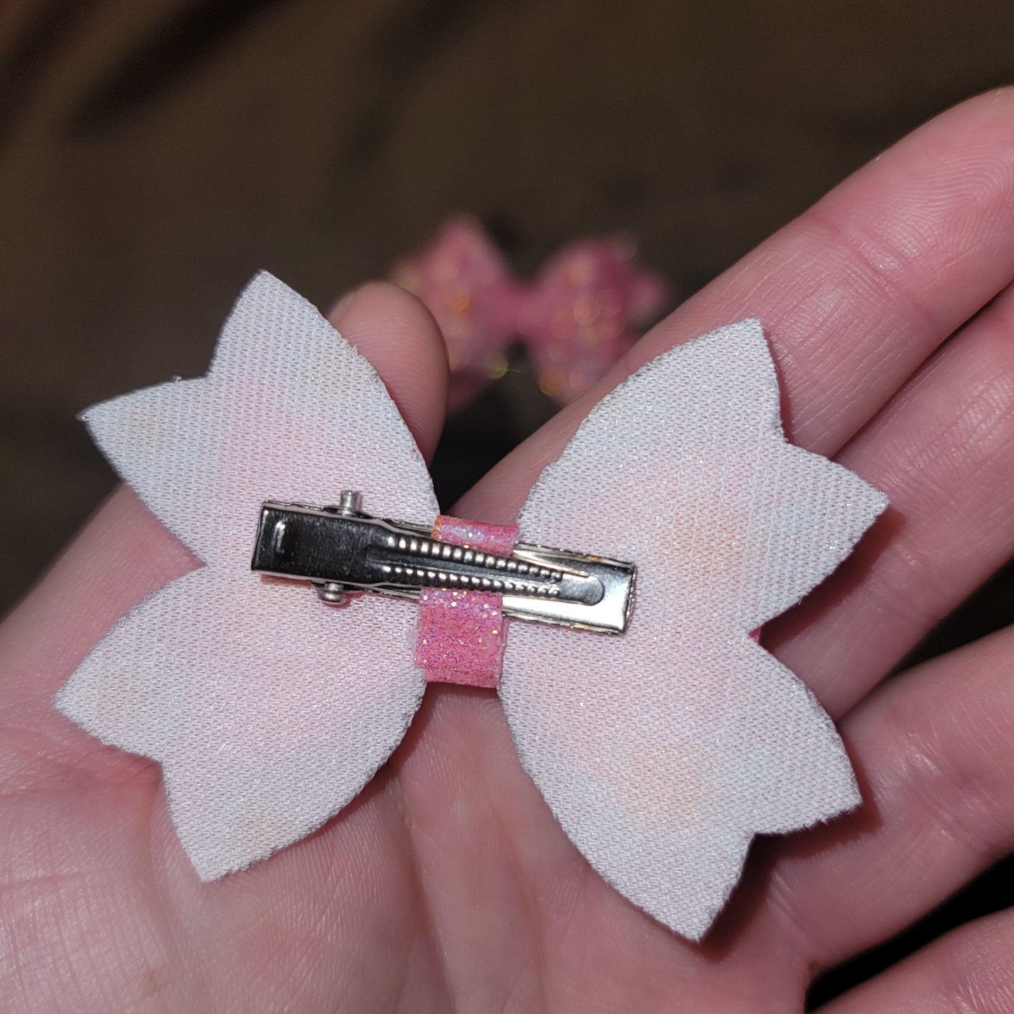 Hot Pink Glitter Daisy Lou Lou Bow Set