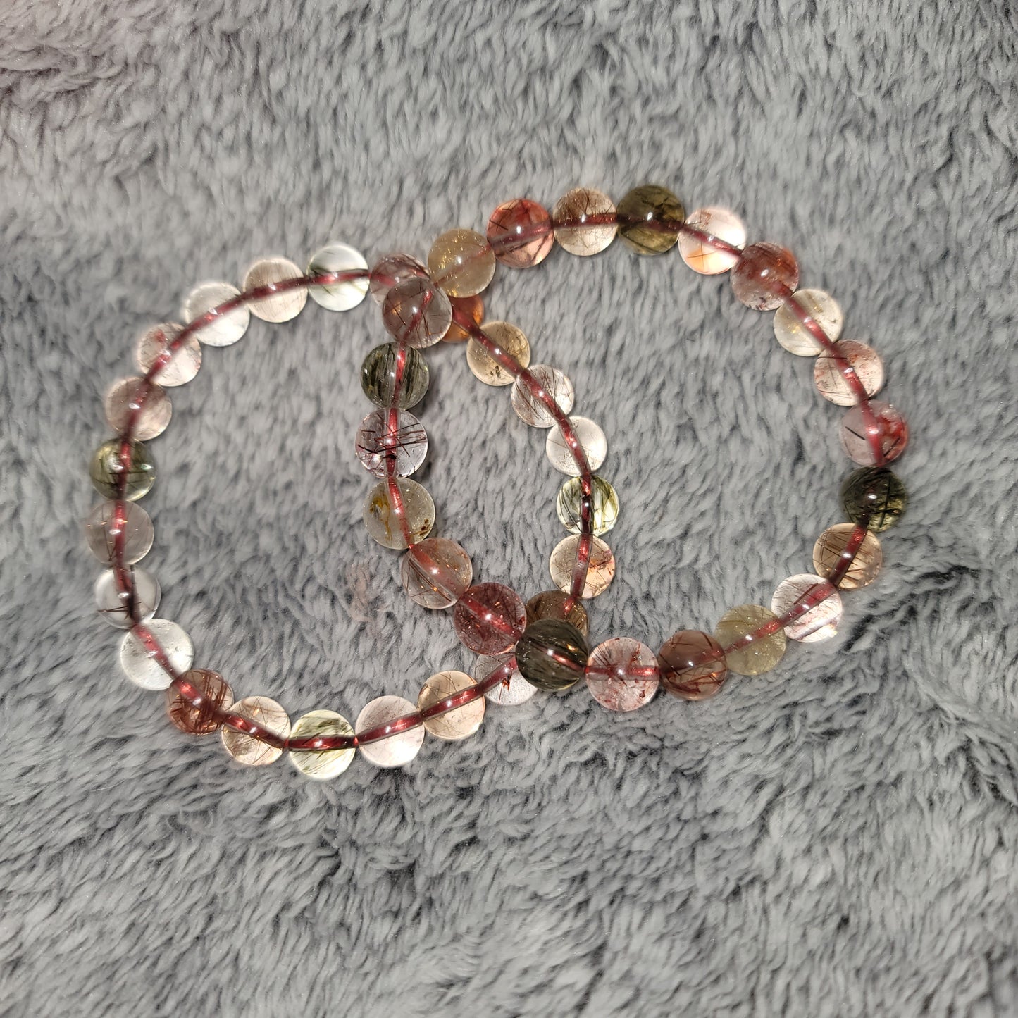 Colored Rutilated Quartz Bracelet