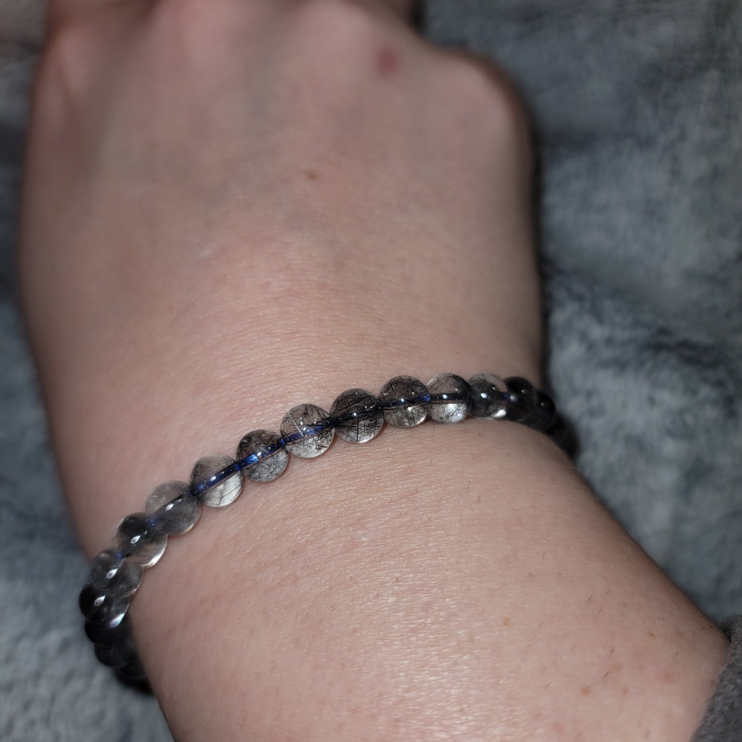 Blue Rutilated Quartz Bracelet
