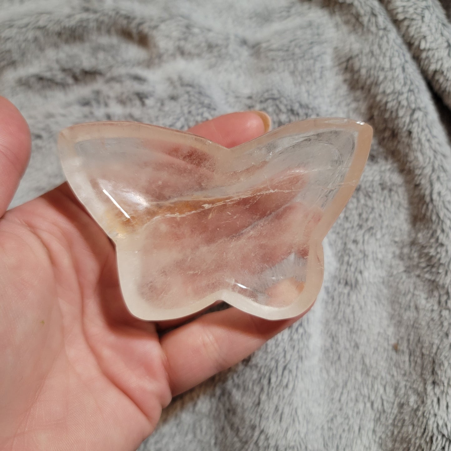 Clear Quartz Butterfly Bowl