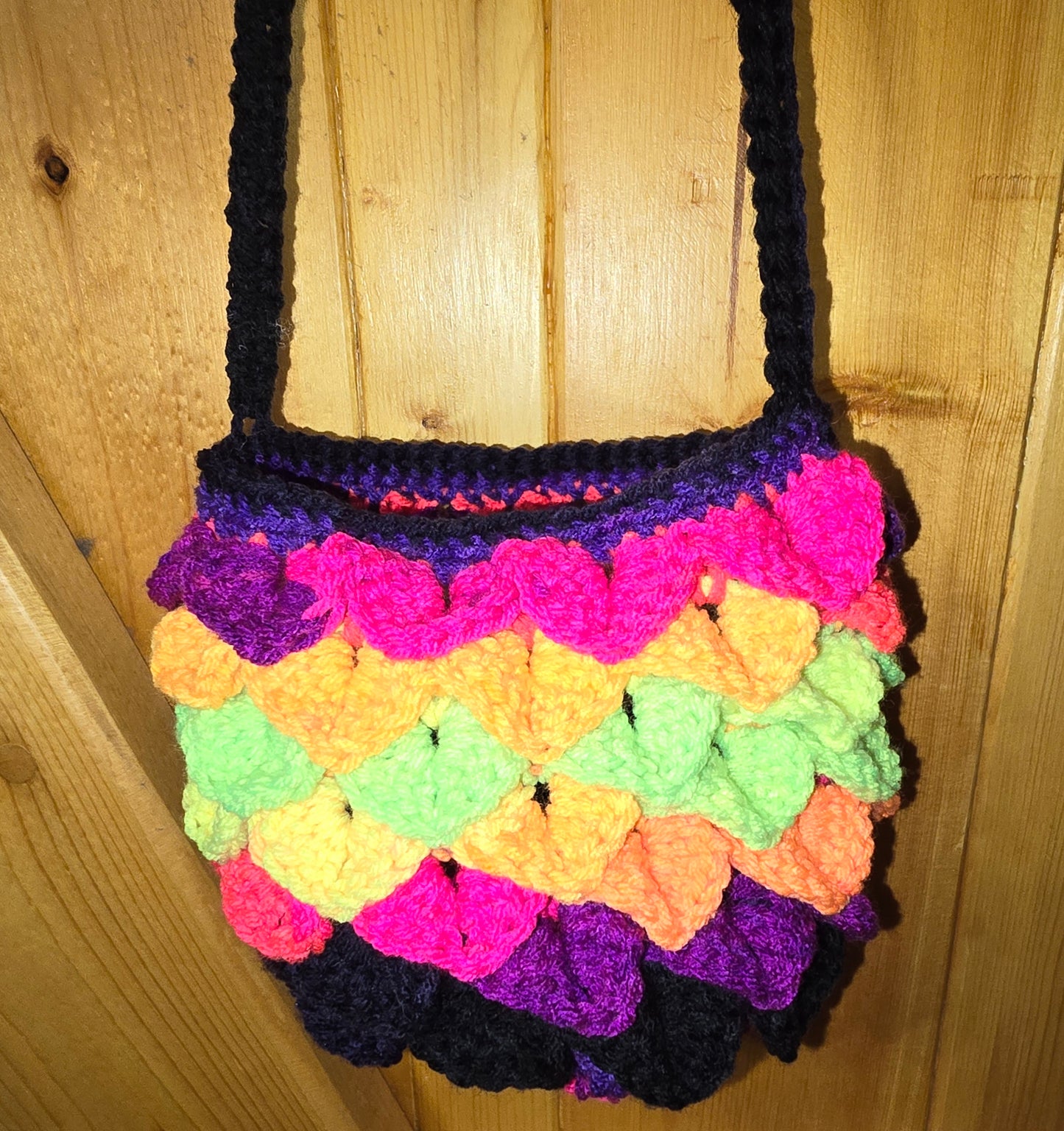 Neon Mermaid Scales Mini Bag