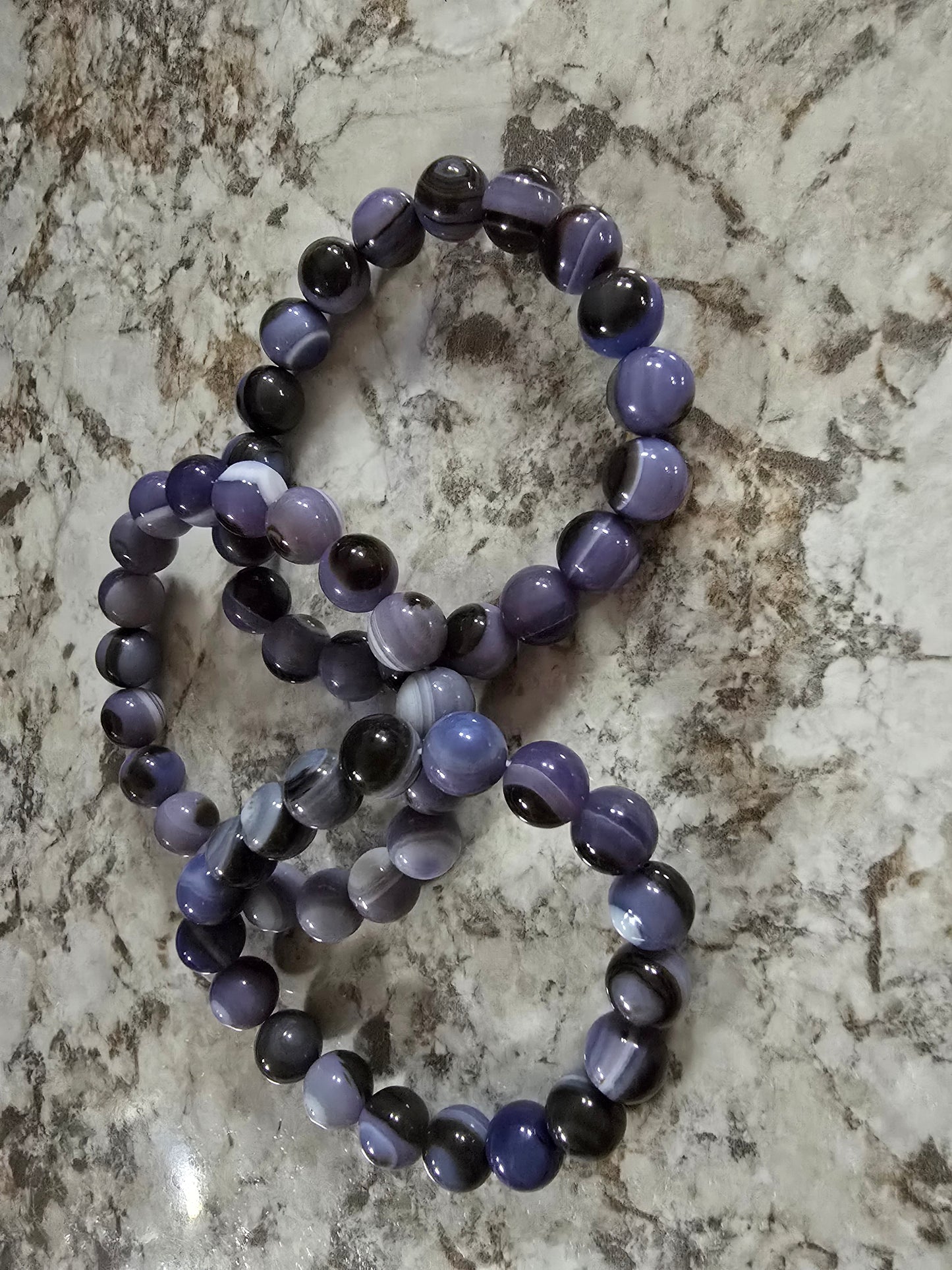Purple Banded Agate Bracelet