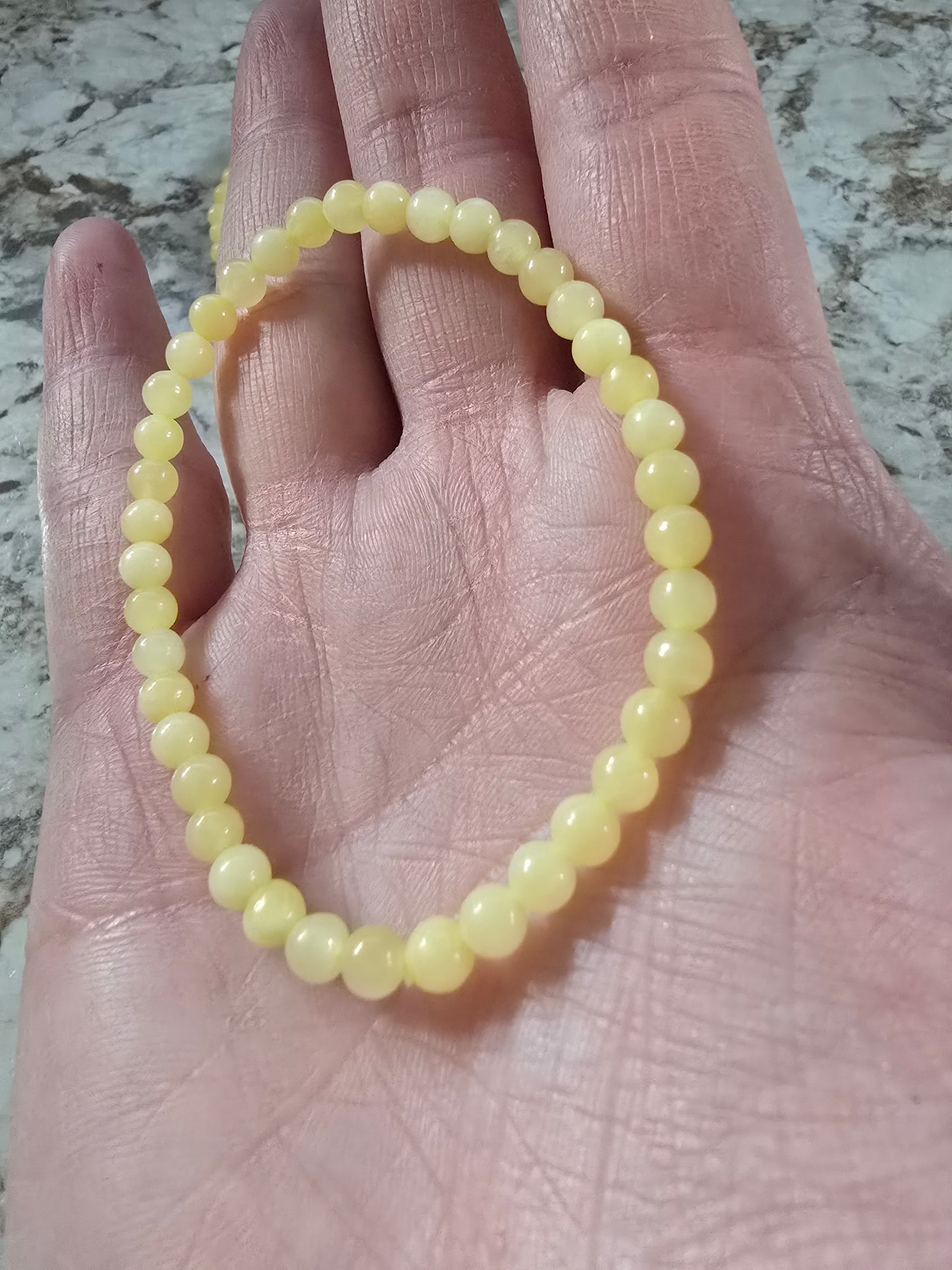 Yellow Calcite Bracelet 4mm