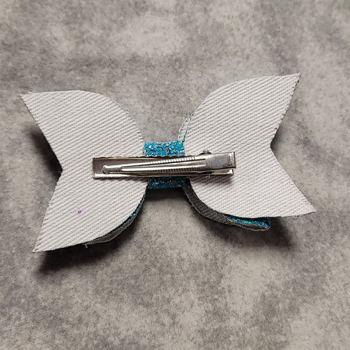 Teal Glitter Hair Bow