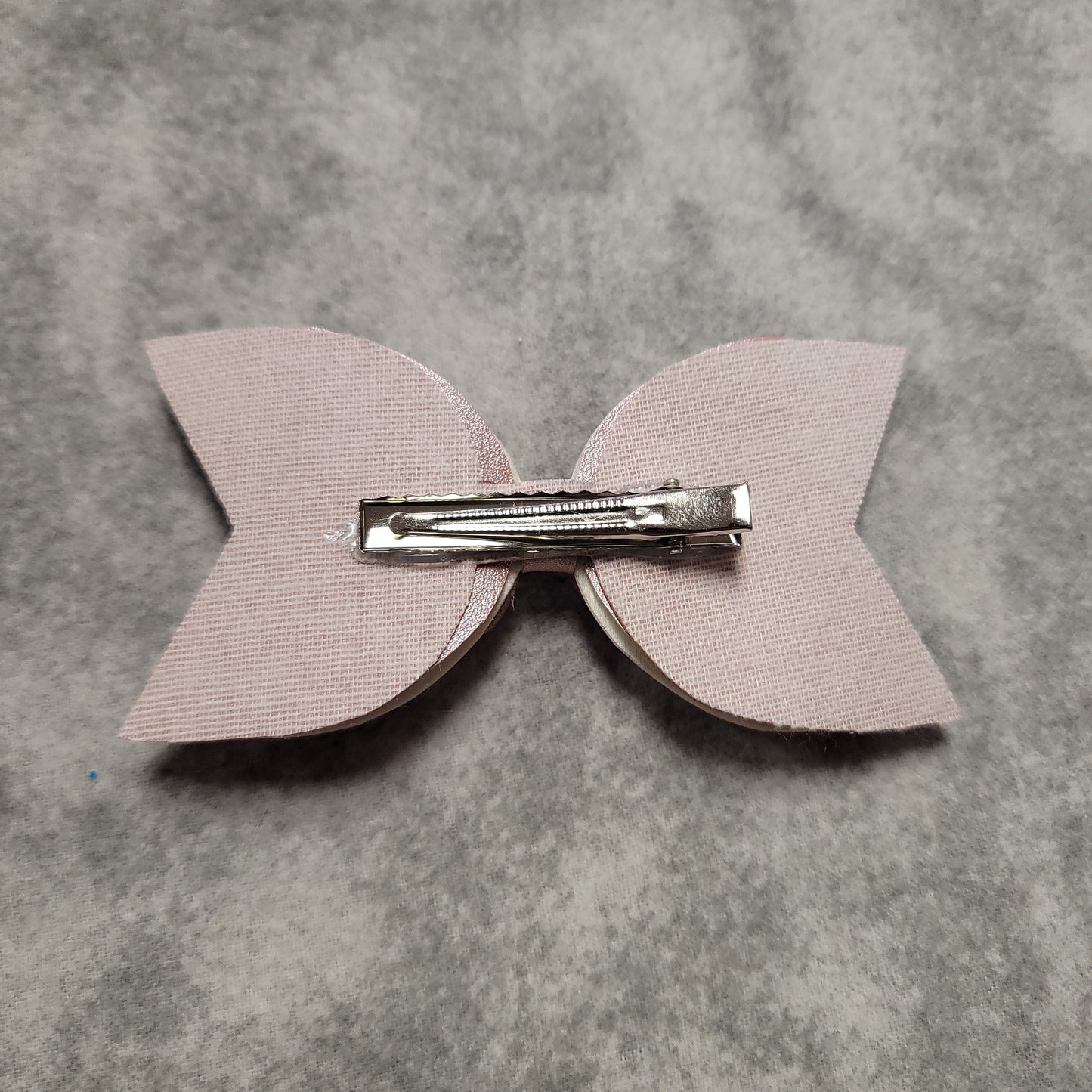 Light Metallic Pink & Plaid Bow