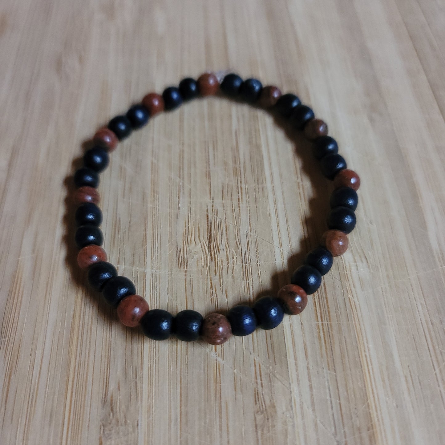 Red Jasper & Filipino Wood Bracelet