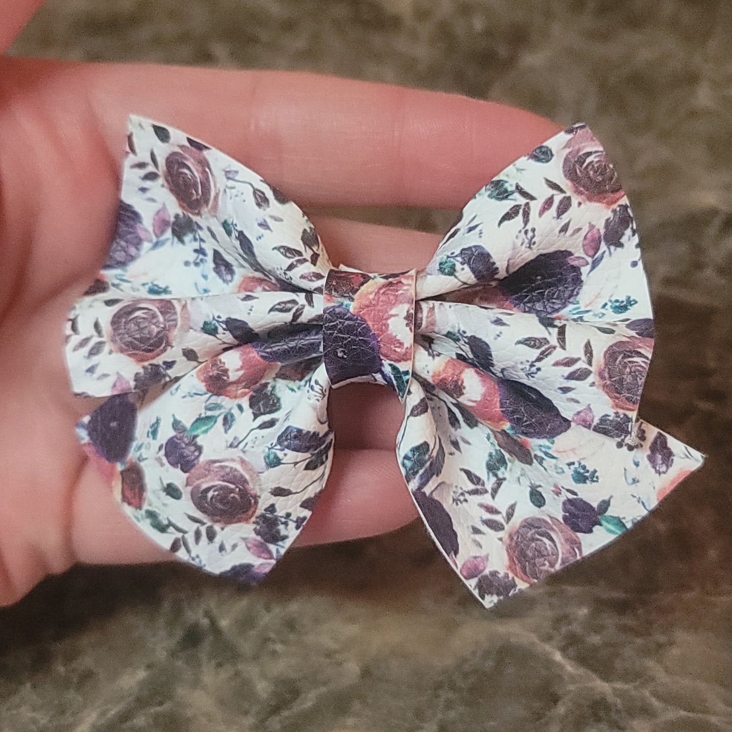 Candance Purple & Pink Floral Bow