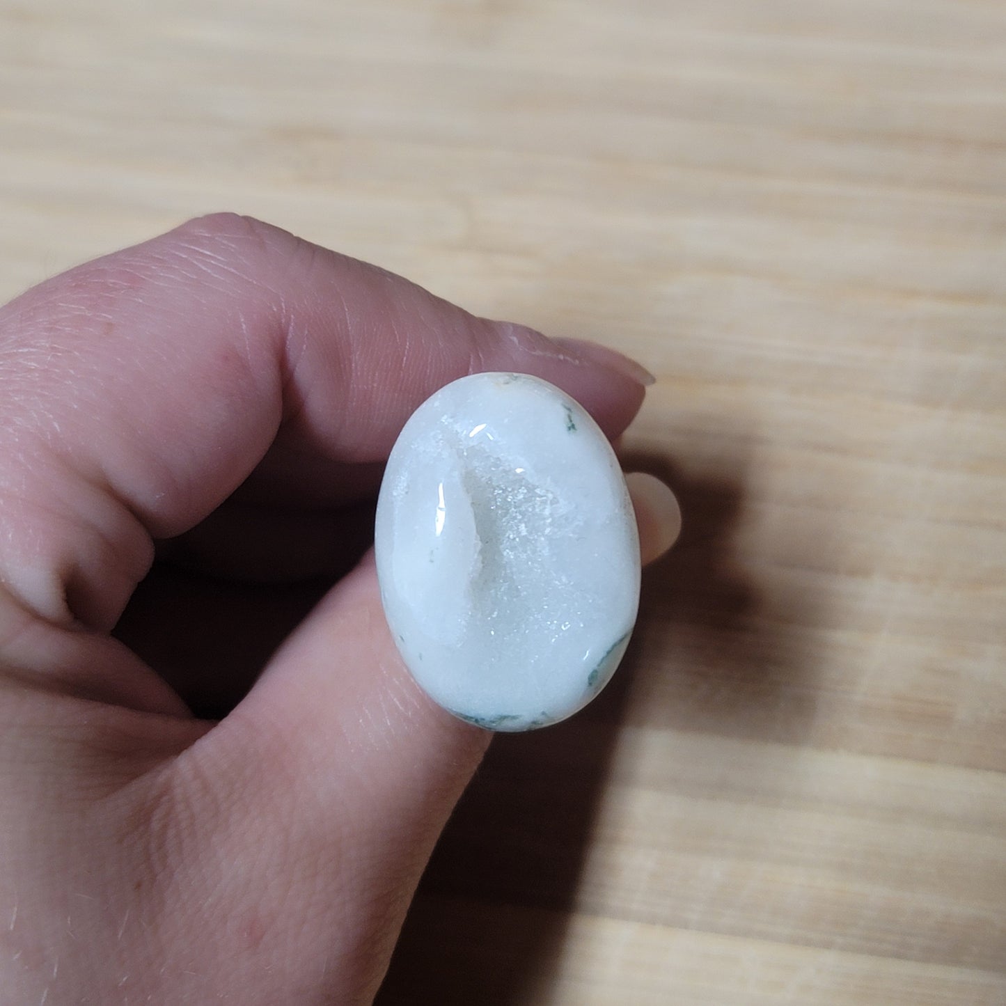 Druzy Moss Agate Car Clip