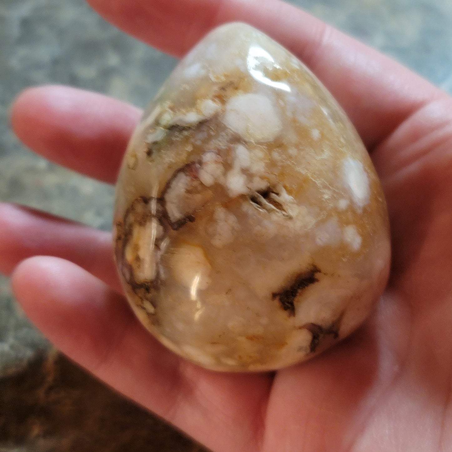 Flower Agate Egg