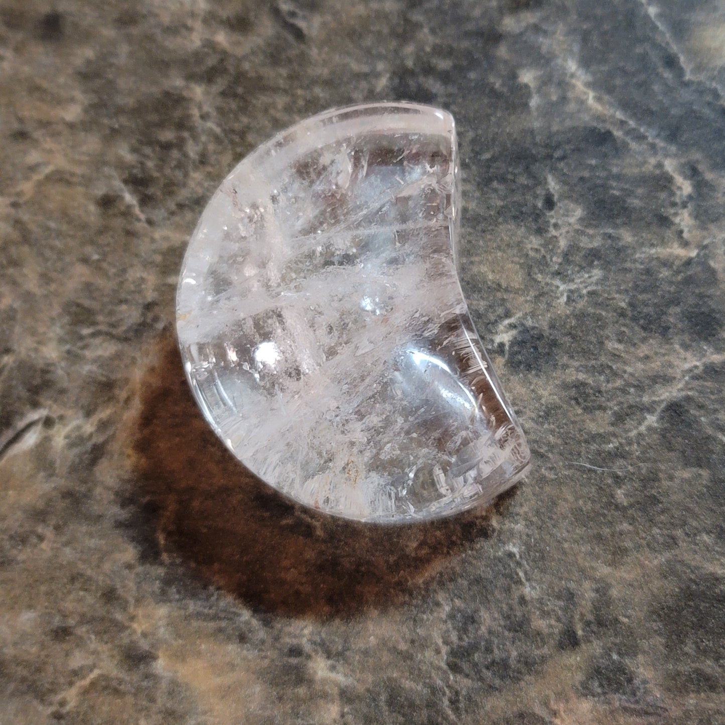 Clear Quartz Small Moon Dish