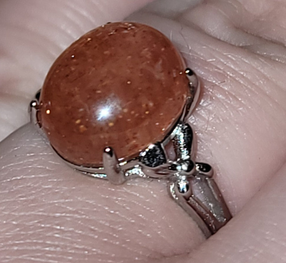 Golden Strawberry Quartz Ring