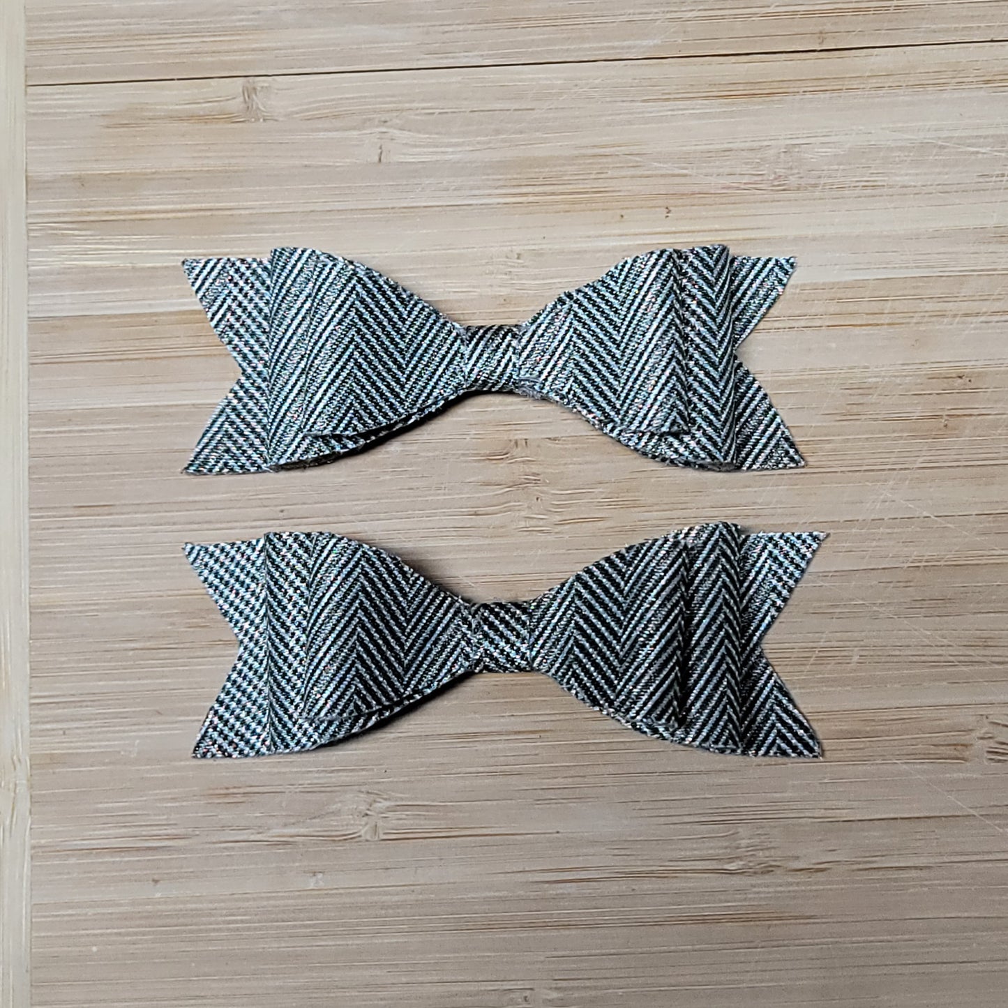 Gold & Green Double Stack Small Bow Set