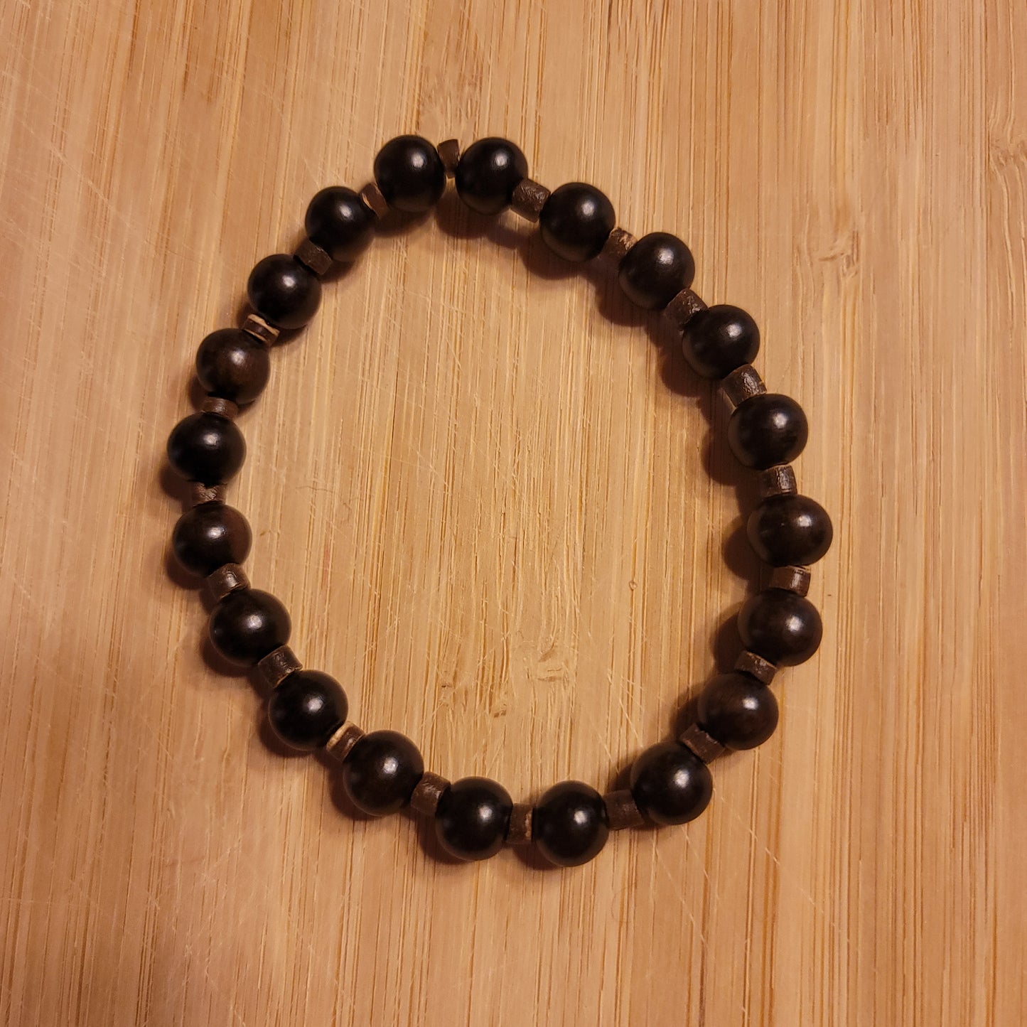 Tiger Ebony Wood & Coconut Wood Bracelet