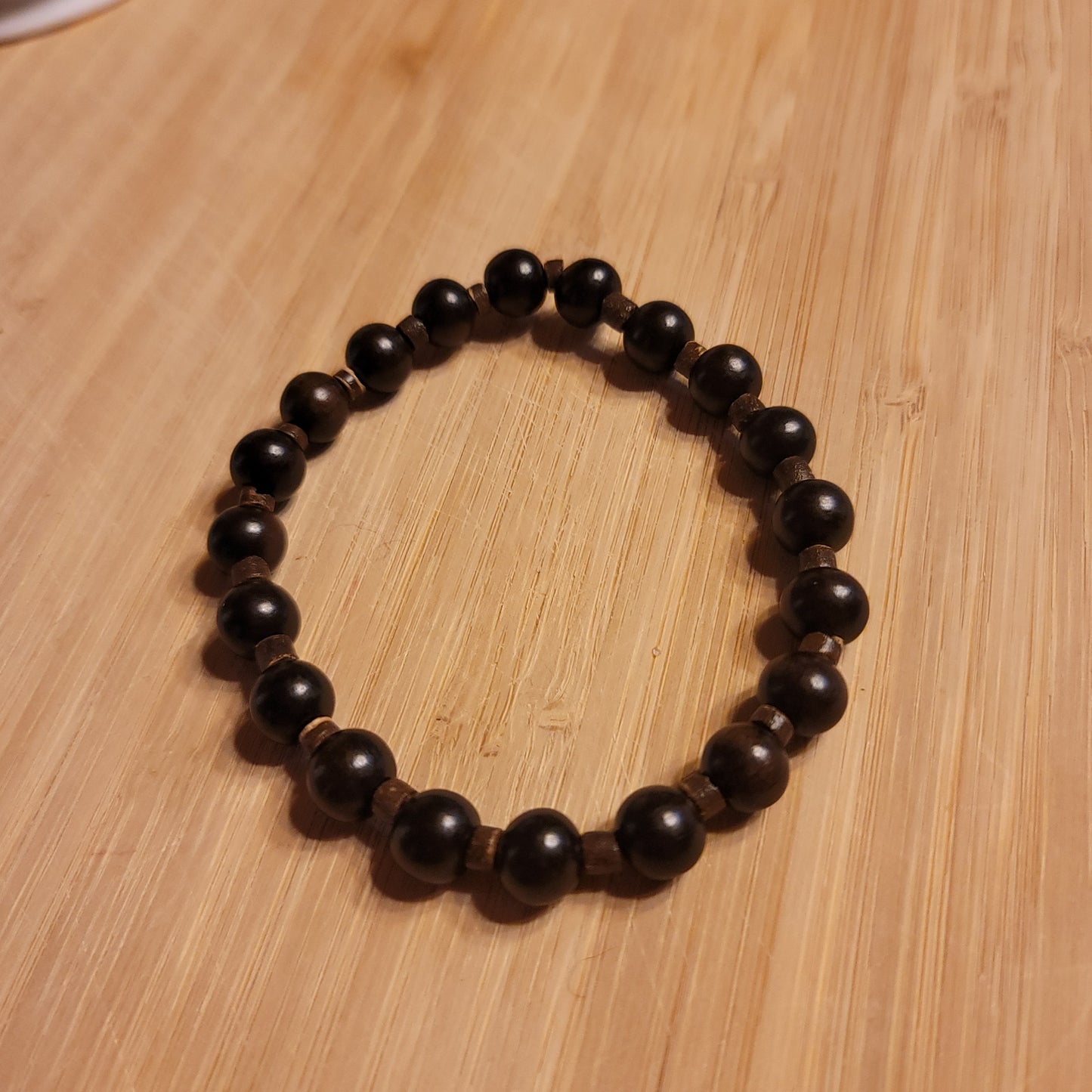 Tiger Ebony Wood & Coconut Wood Bracelet