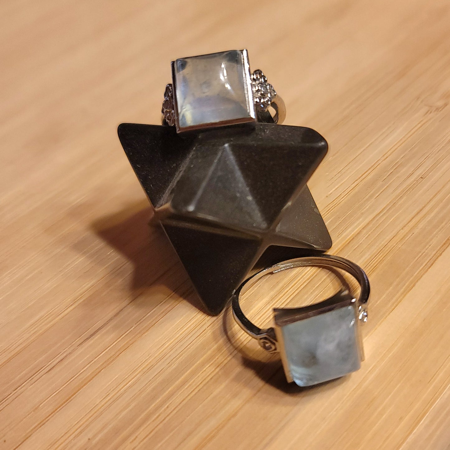 Square Aquamarine Ring