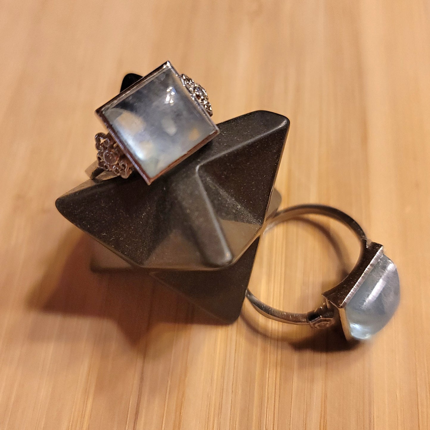 Square Aquamarine Ring