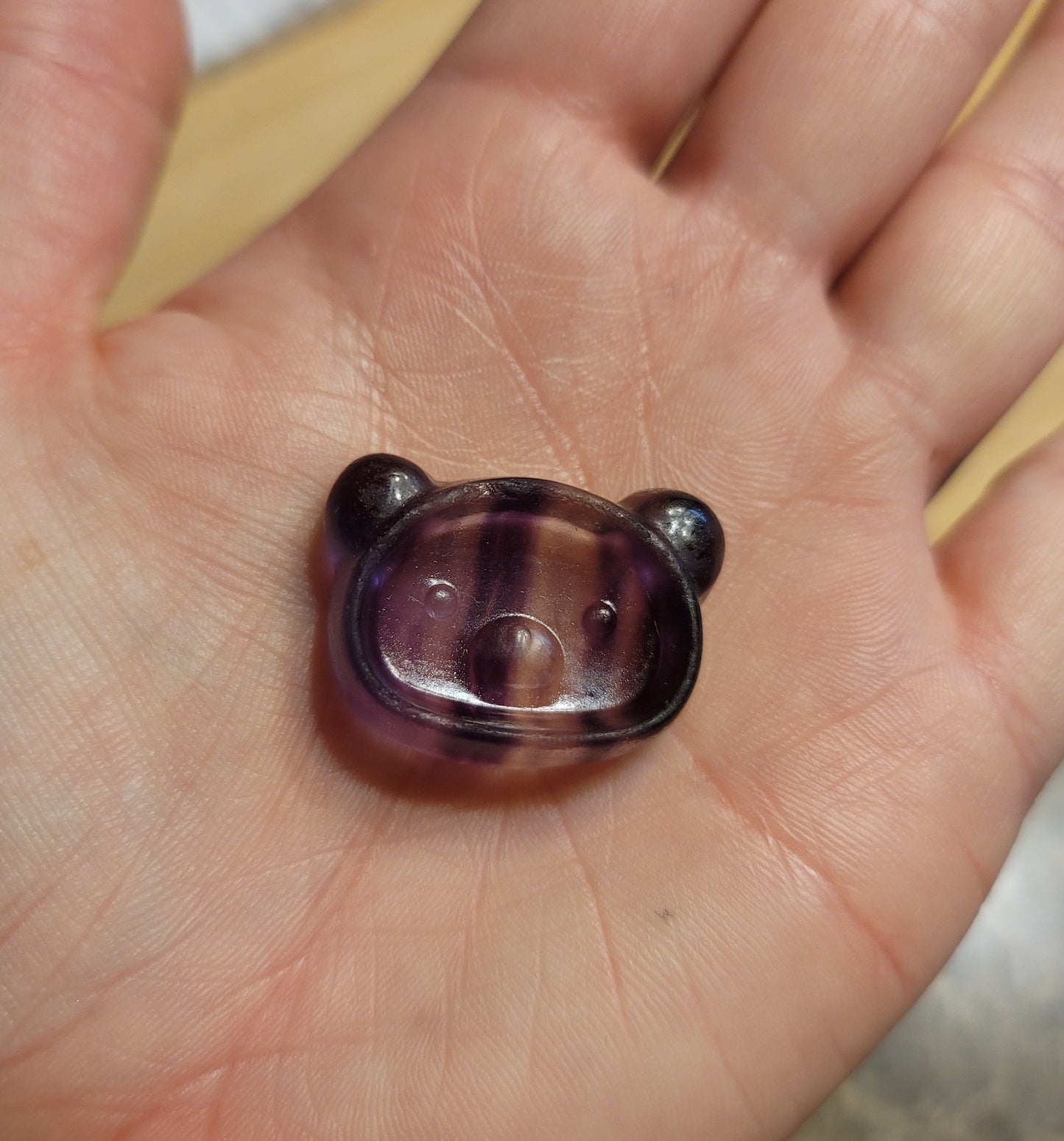 Small Fluorite Bear Head Carving