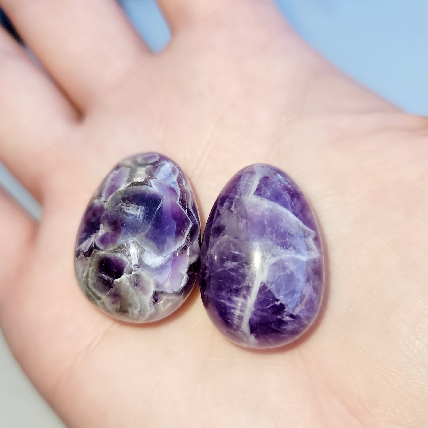 Chevron Amethyst Mini Egg