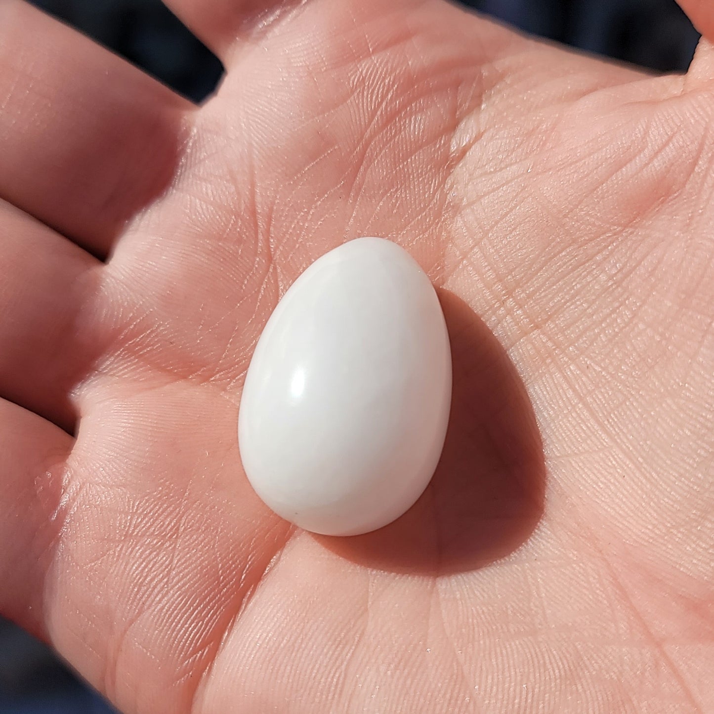White Agate Mini Egg
