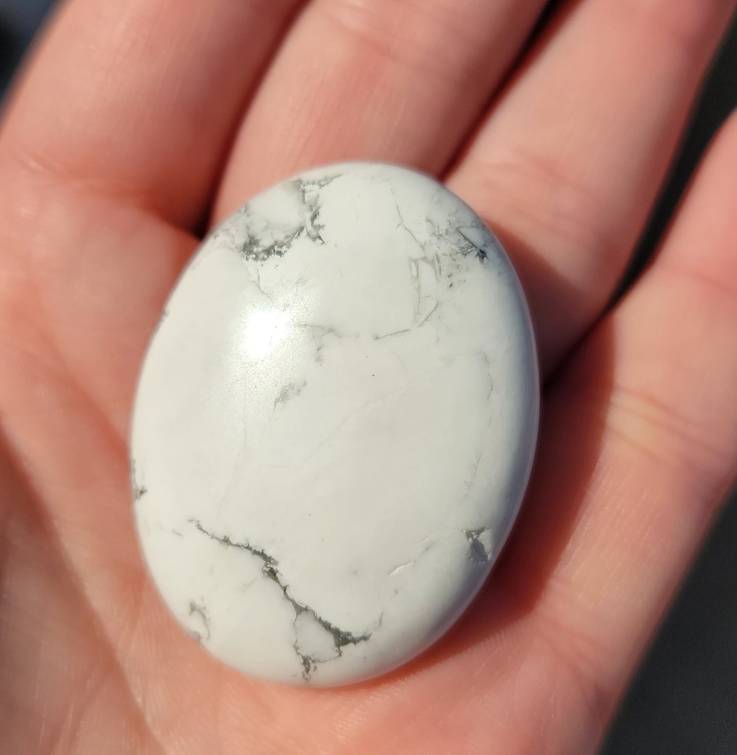 Howlite Palm Stone