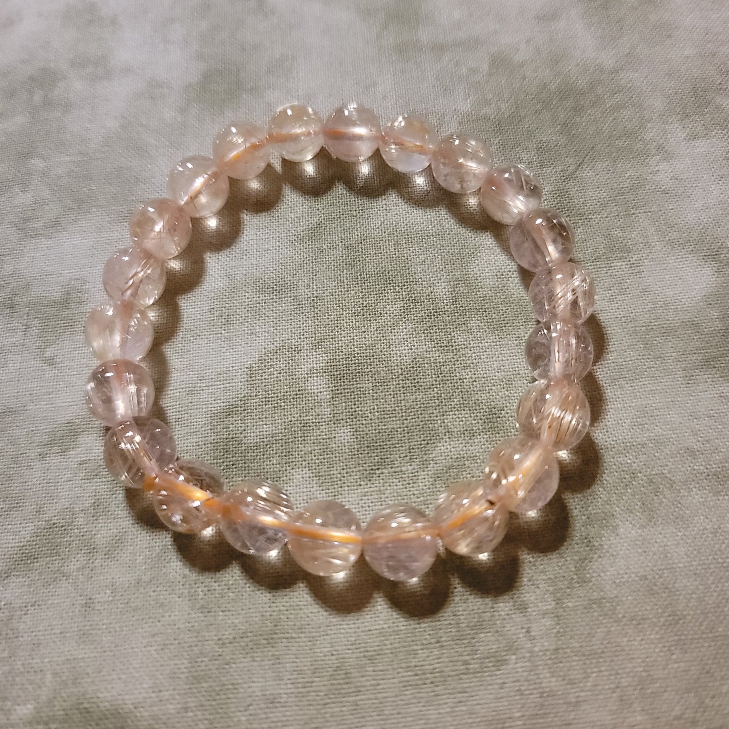 Gold Rutilated Quartz Bracelet