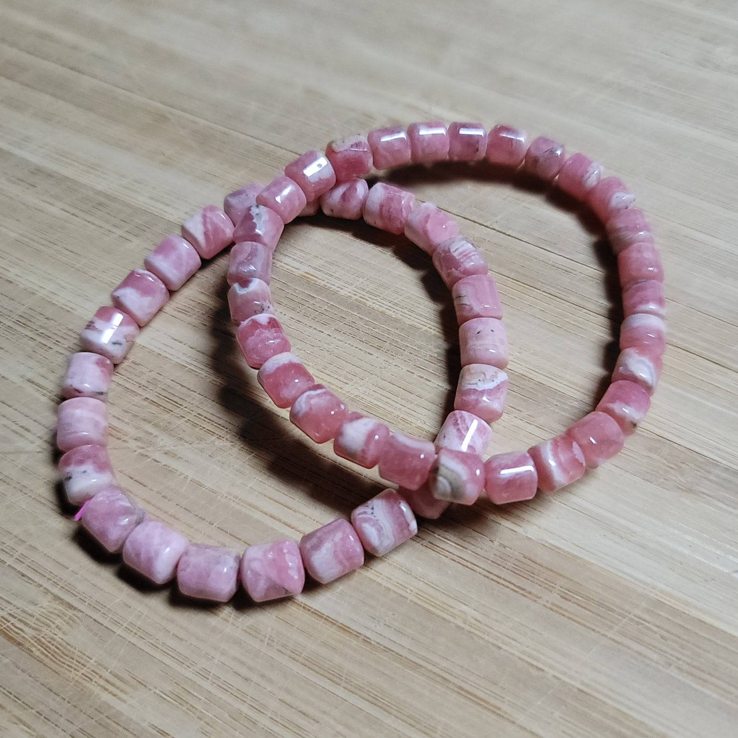 Rhodochrosite Barrel Bracelet