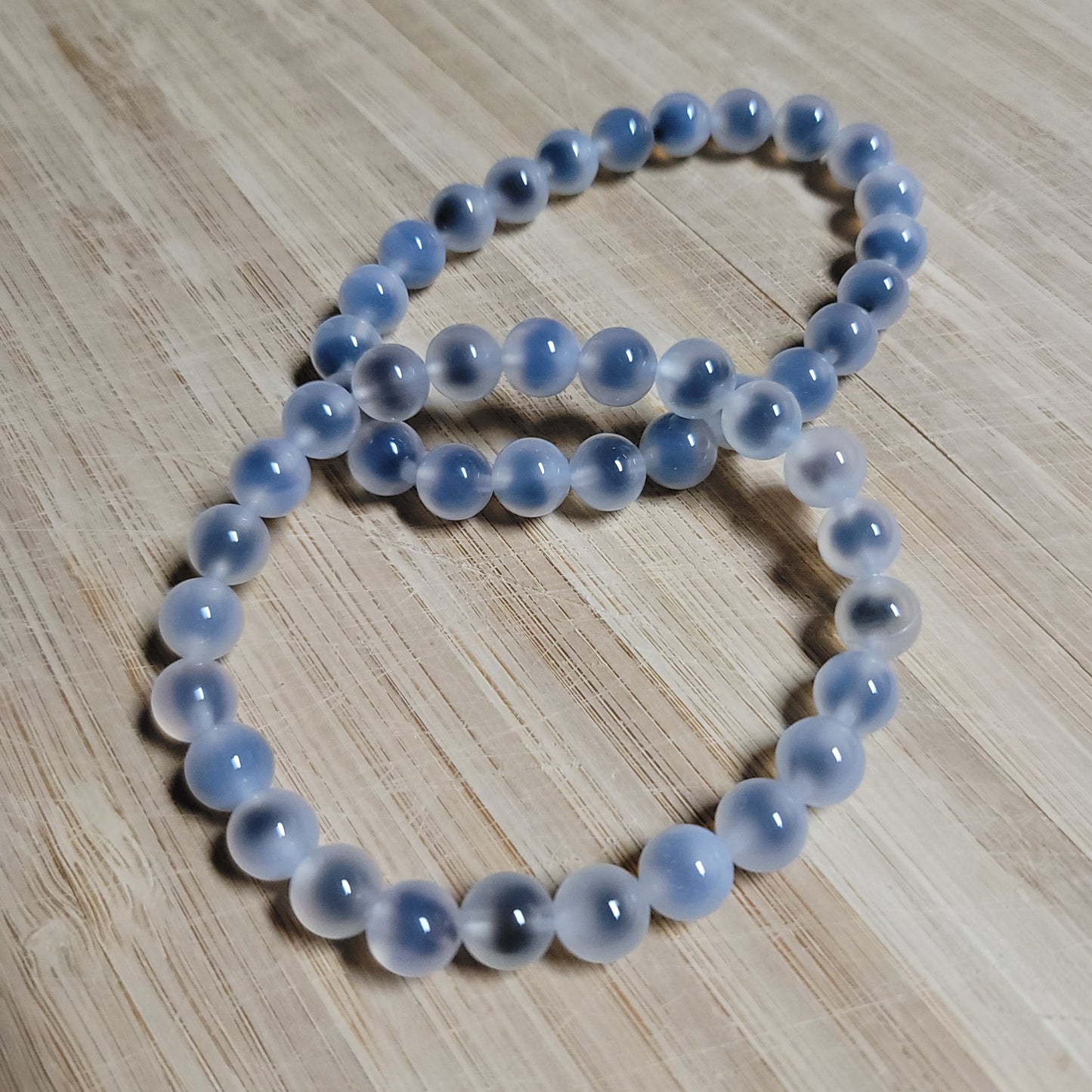 Blue Lizzie Agate Bracelet