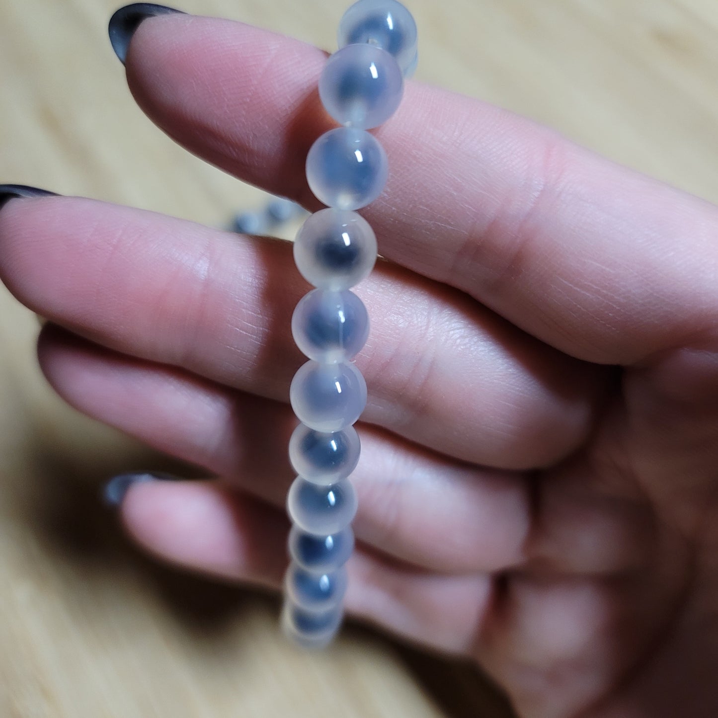 Blue Lizzie Agate Bracelet