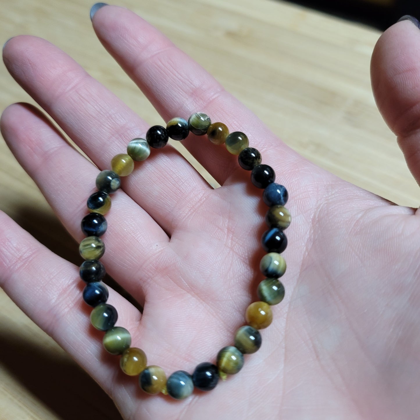 Blue & Yellow Tiger's Eye Bracelet