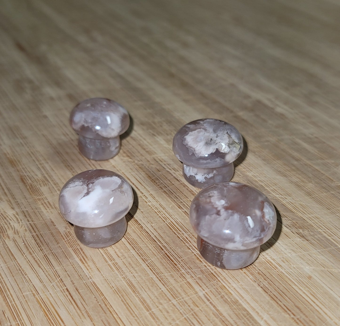 Chunky Small Flower Agate Mushroom